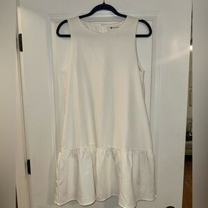 White Drop waist mini dress